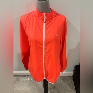 EUC Champion Double Dry full-zip jacket Women Sz XL Bright orange color